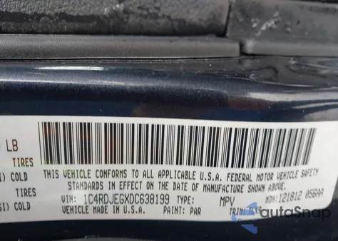 2013 Dodge Durango Citadel z USA, uszkodzony, nr VIN 1C4RDJEGXDC638199